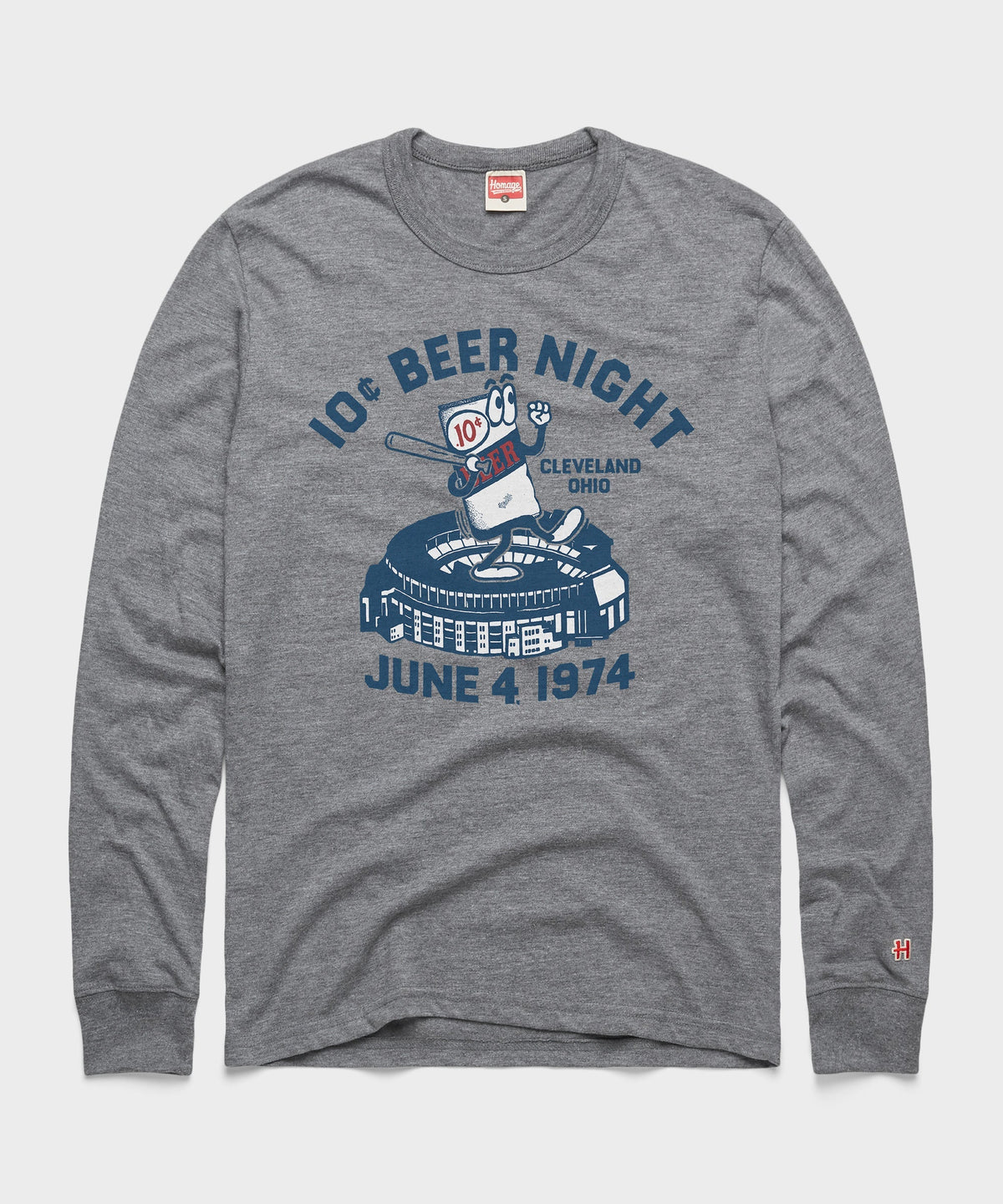 10 Cent Beer Night Cleveland Ohio Long Sleeve Tee product image 1