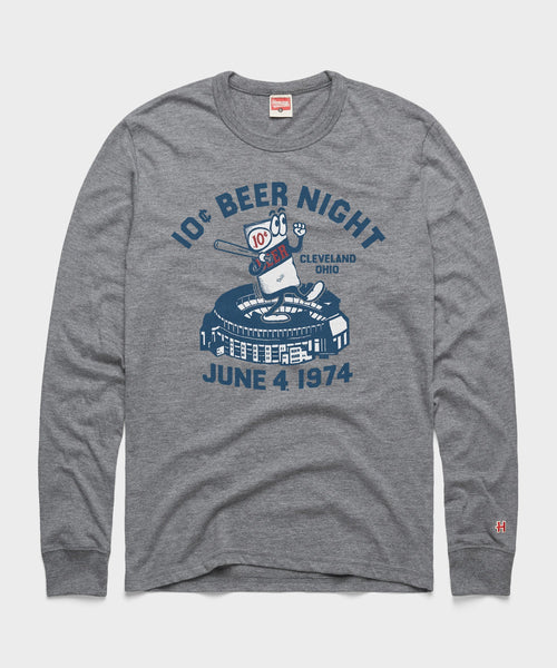 10 Cent Beer Night Cleveland Ohio Long Sleeve Tee product image 1