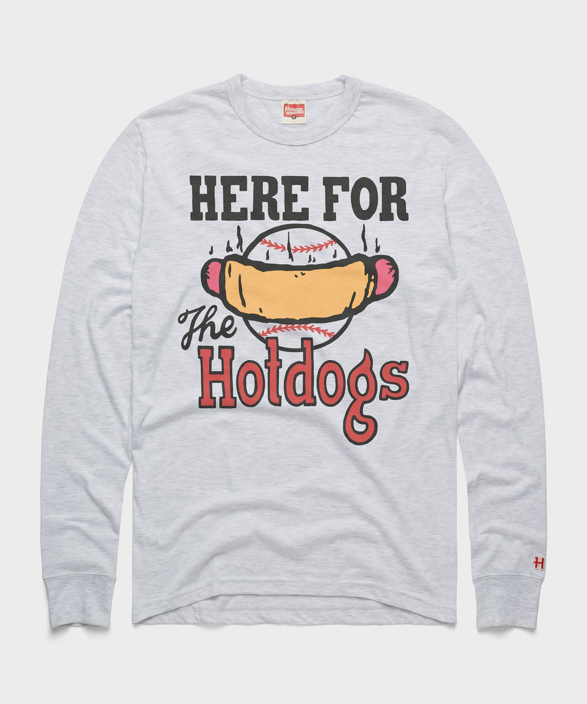 Here For The Hotdogs Long Sleeve Tee product image 1